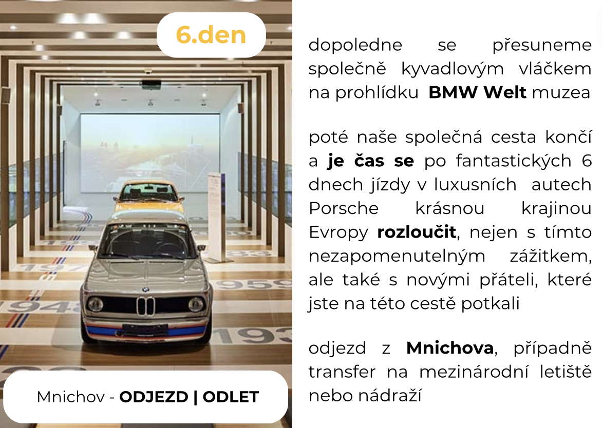 Porsche | Self-Drive Expedice | Evropa | Alpy | Říjen 2024 | Dobrodružství za volantem na nejlepších evropských silnicích | all inclusive | rezervace online